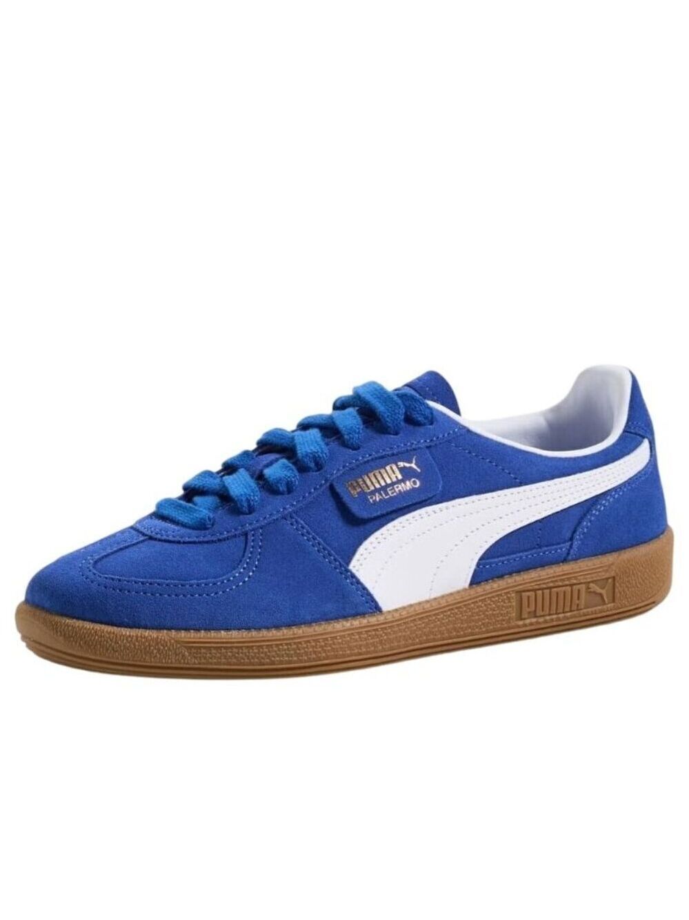 NWT PUMA Palermo Unisex Suede Sneakers Cobalt Blue Glaze White M 11 US W12.5 US
